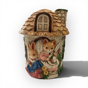 Vintage Takahashi Storybook Cottage Cookie Jar, made in Japan.
